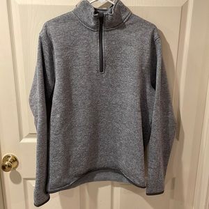 Men’s J.Crew grey quarter zip fleece. Size large.